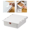 thumbnail image 4 of Cajón de Almacenamiento Autoadhesivo debajo Del Escritorio, Caja de Almacenamiento Oculta, Soporte Adhesivo Organizador, para Papelería, Lápiz, blanco DYNWAVEMX cajón de almacenamiento, 4 of 8
