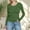 #1Army Green, variant on Ribbed Long Sleeve Tops for Women Crew Neck Slim Fit Undershirts Knit Basic Casual Stretch Tee Shirts