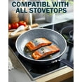 thumbnail image 7 of Cook N Home Professional 8/10/12 Inch Heavy Nonstick Frying Pan Set, Skillets with Non-Stick Coating, Induction, Compatible with All Cooktops, 3-Piece, Black/Marble, 7 of 7