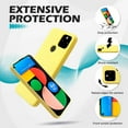 thumbnail image 3 of Insten Liquid Silicone Case For Google Pixel 4a 5G (2020)(NOT For Pixel 4a) Soft Microfiber Lined Full Body Protective Slim Cover, Yellow, 3 of 9