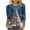 #09 Dark Blue, variant on Womens Christmas Shirts Plus Size 3/4 Length Sleeve TShirts Cute Christmas Tree Graphic Printed Blouses Crewneck Tunic Tops Loose Pullover Top
