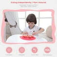 thumbnail image 2 of Amerteer Baby Silicone Suction Plate, Portable Silicone Divided Placemat for Toddlers, Waterproof Baby Placemat Travel Food Mat Non-Slip Silicone Placemat Reusable Easy Clean for Babies, 2 of 7