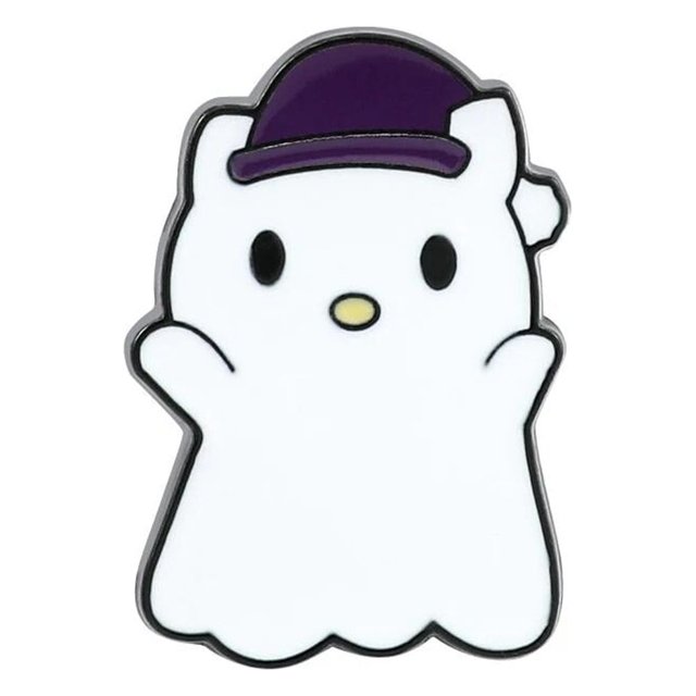 Sanrio-broche esmaltado de Hello Kitty, insignia de estilo oscuro Kawaii Kuromi, joyería para ropa, accesorios bonitos, regalos