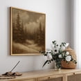 thumbnail image 2 of Framed Canvas Print Pine Trees Wall Art Vintage Landscape Decorative for Living Room Bedroom - 24"x24" NATURAL, 2 of 8
