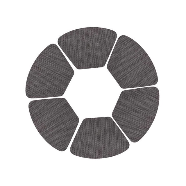 Injueey 6X manteles individuales redondos posavasos para tazas resistente al calor 48*33 cm Gris oscuro
