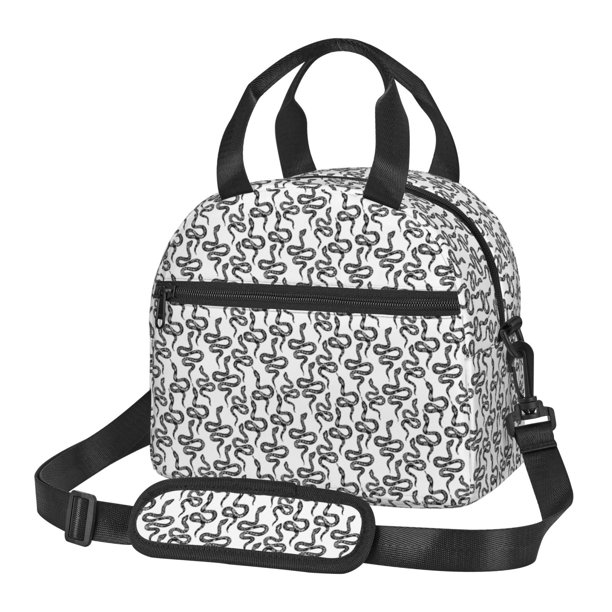 Fotbe Snake Bolsa de Almuerzo con Estampado, Lonchera Aislada, Contenedores de Comida Reutilizables Tipo Cooler a Prueba de Fugas