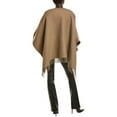 thumbnail image 2 of Burberry Check Wool Poncho, Brown, 2 of 2