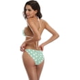 thumbnail image 5 of FREEAMG Retro Vintage Red Polka Dot Sexy Two Piece Bikini Swimsuit Swimwear Set for Women, 5 of 6