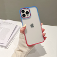 thumbnail image 2 of For iPhone 13 Pro Case Design, [No Yellowing] Shockproof Protective Phone Case Ultra Thin Ultra Thin Phone Case, Blue+Red, 2 of 5