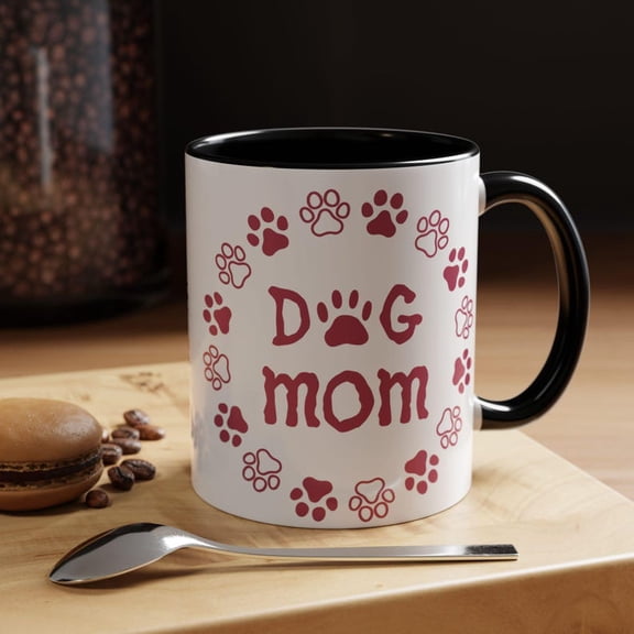 Dog Mom paw print design Mug Accenoffee Mug 11oz