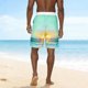 thumbnail image 4 of Los Pantalones Cortos de Cintura Elástica de los Hombres de Vacaciones Informales Imprimidos Pantalones de Baño, Pantalones de Playa con Cordón con Bolsillos Laterales, 4 of 8