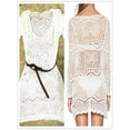 thumbnail image 5 of Bikini de verano para mujer Bañador de manga larga Crochet Solid Color Traje de playa Nituyy Bikinis de verano para mujer, 5 of 5