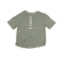thumbnail image 2 of Project Social T Womens Stripe Tulip Back Graphic T-Shirt, Green, Small, 2 of 2