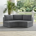 thumbnail image 6 of Afuera Living Outdoor Wicker Curved Patio Sectional Sofa in Gray, 6 of 8