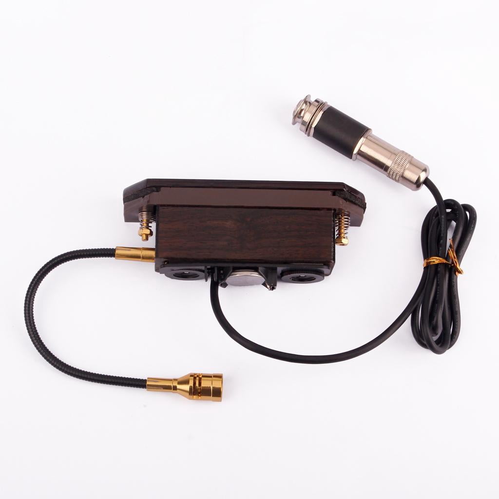 LeeQinersw 1 Piece Rosewood Shell Sound Hole Guitar Pickup for Acoustic Folk Guitar