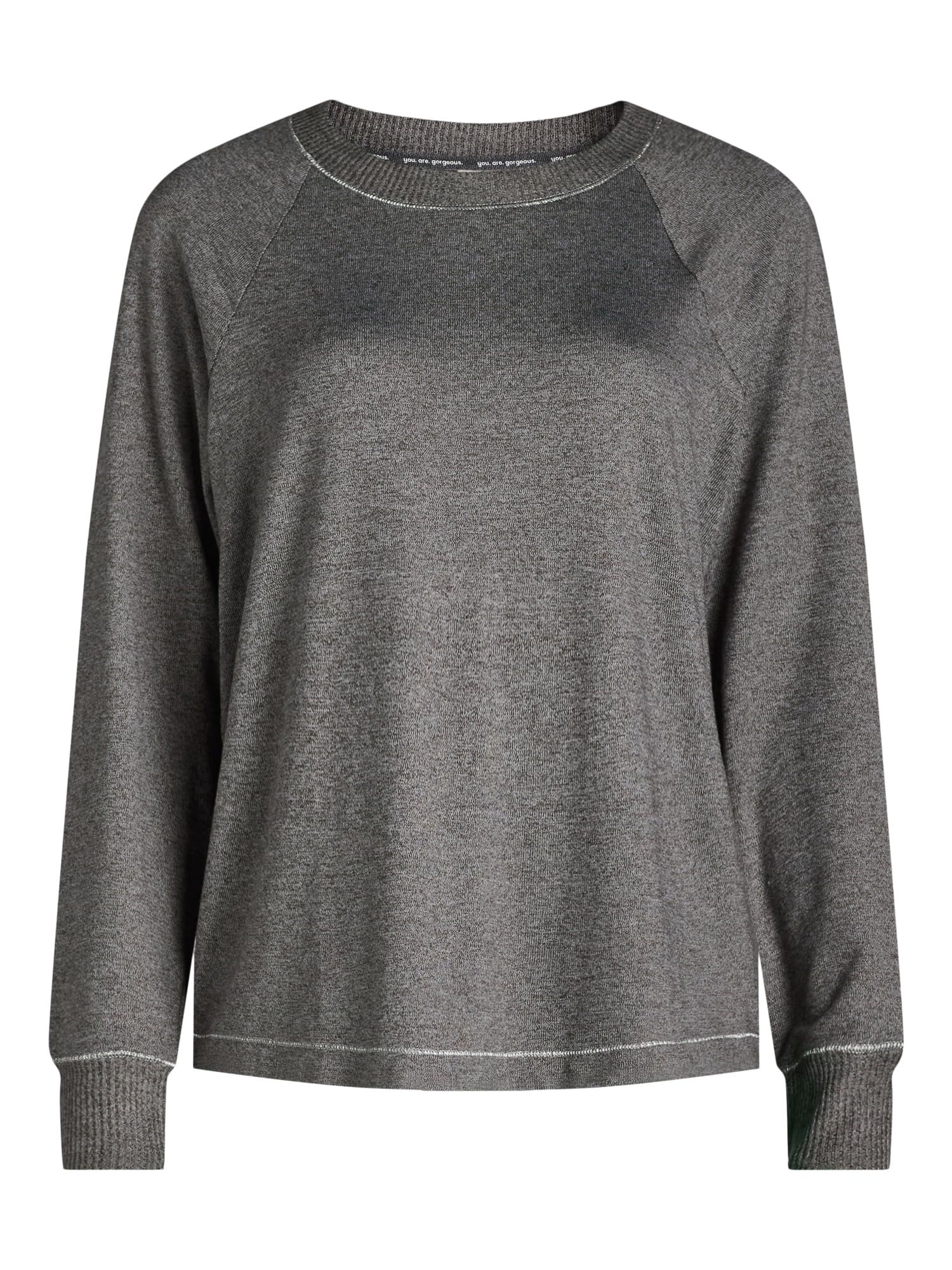 ★2023FW新作★LUV IS TRUE★AM RAGLAN LONG SLEEVE Joyspun Women's Knit Long Sleeve Raglan Sleeve Sleepwear Top