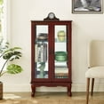 Ufurpie Acrylic & Wood Corner Home Display Curio Lighted
