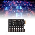 thumbnail image 2 of HUGFEGWE PCIE to USB 3.0 Expansion Card, 5Gbps 4A Power Supply VIA Chip PCB with 7 USB3.0 Ports for Windows, PCI Express Expansion Card USB Card for Desktop PC, Applicable Slot PCI EX1 X4 X8 X16, 2 of 9