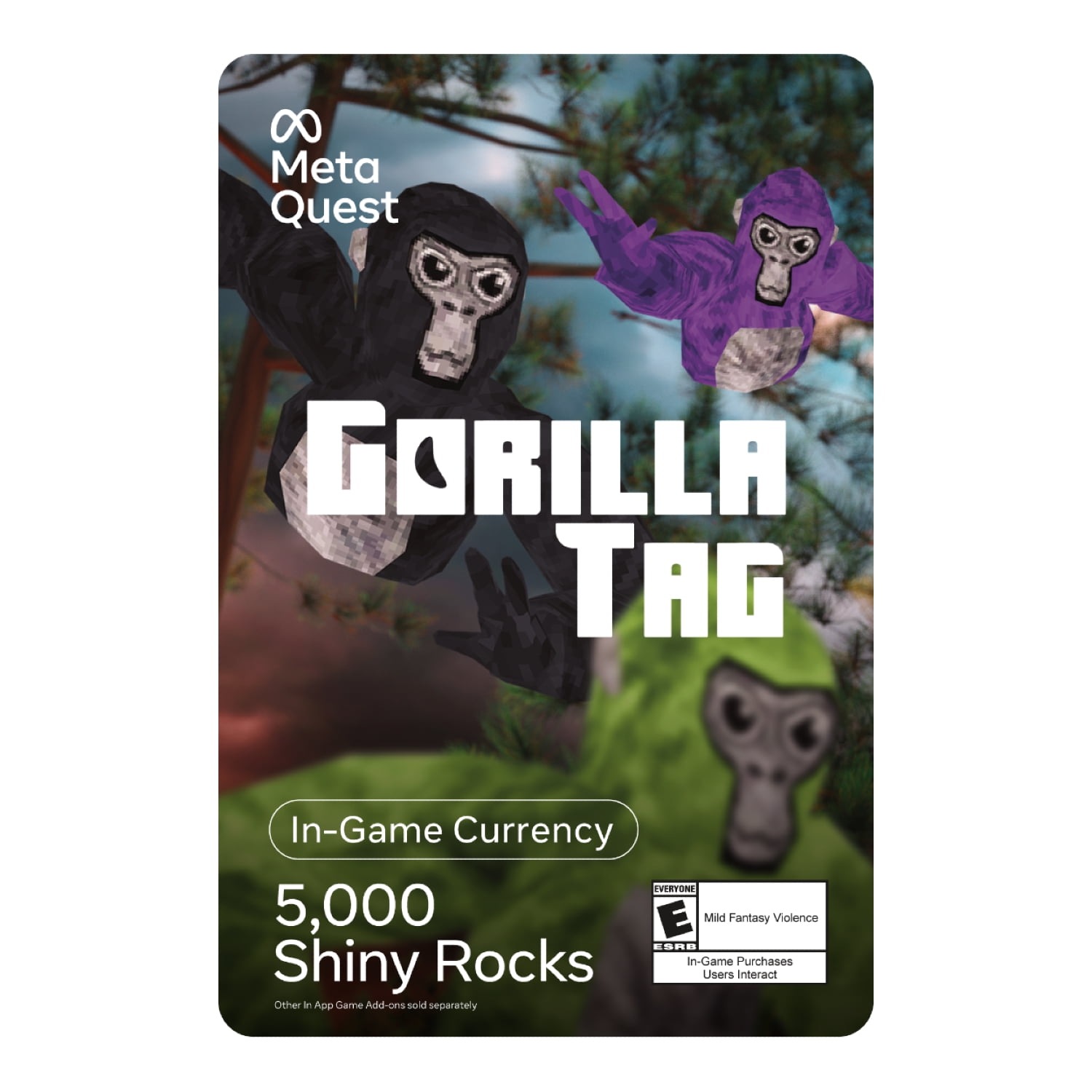 Meta Quest Gorilla Tag: 5000 Shiny Rocks In-Game Currency eGift Card [Digital]