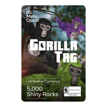 Meta Quest Gorilla Tag: 5000 Shiny Rocks In-Game Currency eGift Card [Digital]