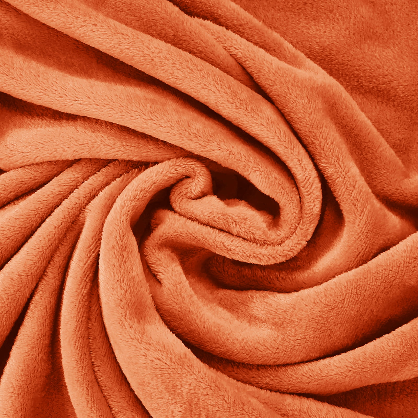 Exclusivo Mezcla Twin Size Flannel Fleece Velvet Plush Bed Blanket as Bedspread, Coverlet, Bed Cover (60"x80", Burnt Orange)