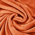 thumbnail image 5 of Exclusivo Mezcla Queen Size Flannel Fleece Velvet Plush Bed Blanket as Bedspread, Coverlet, Bed Cover (90"x90", Burnt Orange), 5 of 10