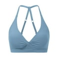 thumbnail image 4 of Everyday Bras for Women Jogging Bras Work Clothes for Women under 30 Work Out for Women Plain Workout for Women Yoga Bras for Women High Support Sports Bras Padded Pack Designer Tops for Blue M, 4 of 6