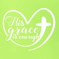 thumbnail image 5 of Wild Bobby His Grace Is Enough Heart Inspirational/Christian Men Graphic Tee, Safety Green, 4X-Large, 5 of 5