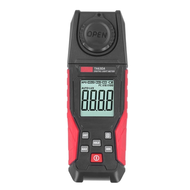 Iluminómetro digital de alta precisión, rango de 200000 LX, resolución de 0,1 LX, luxómetro con alarma.