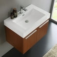 thumbnail image 6 of Fresca Vista 30" Integrated Sink Modern Wood Bathroom Cabinet in Walnut, 6 of 7