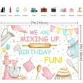 thumbnail image 6 of Baking Dessert Cooking Backdrop We are Mixing Up Some Birthday Fun Photography Background for Girl Pink Cake Muffin Ice Cream Kitchen Party Decorations Banner Photo Booth Props, 6 of 6