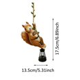 thumbnail image 3 of Solar Animal Garden Hanging Light Forest Animal Swing Lamp Ornament Outdoor with Squirrel Design Warm Glow Hanging Lantern Decor for Tree Branch Patio Yard Balcony Decoration, 3 of 5