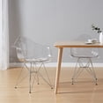 thumbnail image 1 of Heavenly Collection Bucket Clear Chrome Chair SET OF 2, 1 of 4