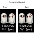 thumbnail image 5 of Halloween Couple Boo Garden Flag Double Sided Vertical 12.5x18 Forever My Boo Cute Ghost Spooky Black and White Halloween Holiday Yard Flag Outdoor Decoration, 5 of 6