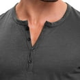 thumbnail image 6 of YLSDY Men's Henley Shirts Slim Fit Muscle T Shirt Workout Gym Athletic Tees Retro Style Outdoor Shirts Comfy Casual Tops Dark Gray XXL, 6 of 6