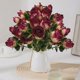 thumbnail image 5 of Ramo de rosas artificiales | 6 piezas Flores de seda realistas Rojo Rosa Azul Naranja Amarillo Blanco | Tallos de plástico de 14,5" | Centrotamesa de boda, decoración del hogar, disposición de la, 5 of 6