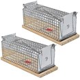 thumbnail image 1 of Paquete de 2 trampas para ratones pequeñas, jaula para ratas, trampa para roedores vivos, receptor de ratones, No mata a niños, 1 of 5