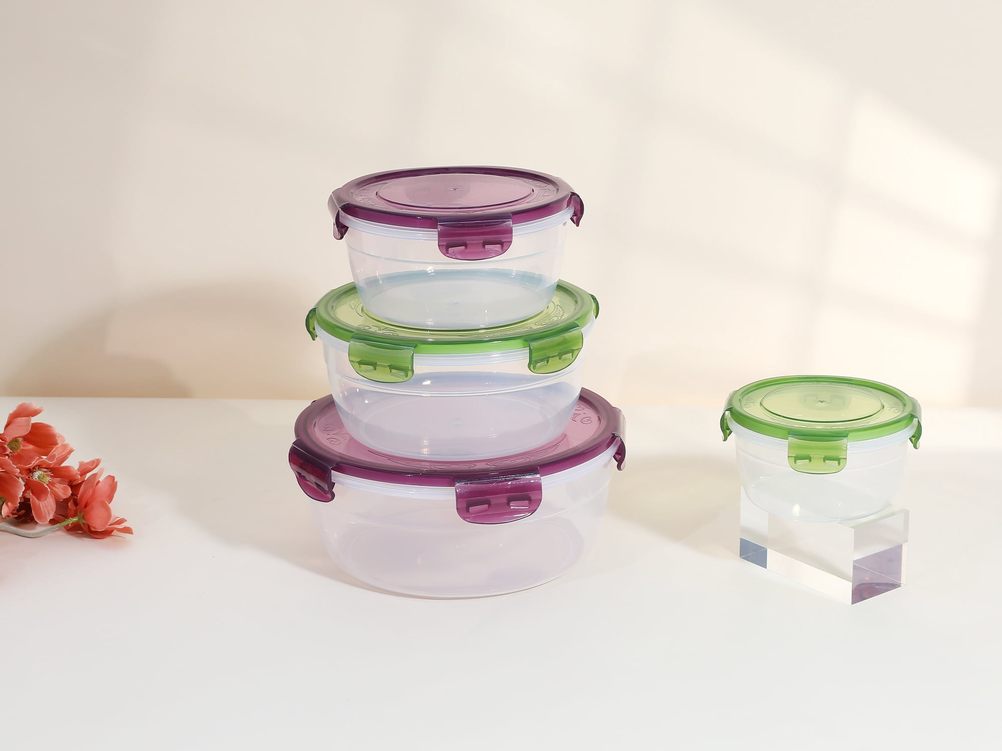 Unique Bargains Food Storage Containers Meal Prep Food Containers 8 Packs Green