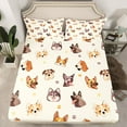 thumbnail image 2 of Homewish Puppy Dog Twin Sheet Sets,Pet Corgi Twin Fitted Sheet,Beige Brown Flat Sheet For Boys Kids,Super Cozy Room Decor,3-Piece, 2 of 7