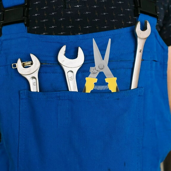 Worgeous Yellow Metal Sheet Scissors with Laborsaving Spring Design for Cutting Use Stainless Steel