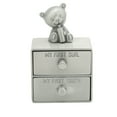 thumbnail image 3 of Tooth Box, Drawer Opening Design Teeth Saver Box Cute Bear-Shape Durable Sturdy With 2 Drawers For Collection For Growth Memorial For Gift For Children Green Patina,Ancient Tin, 3 of 8