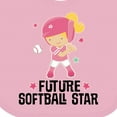 thumbnail image 4 of Inktastic Future Softball Star Girl Girls Baby Bib, 4 of 4