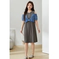 thumbnail image 5 of Off the shoulder fake two piece denim dress, 5 of 13