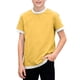 thumbnail image 2 of Camiseta informal de manga corta con cuello redondo y color liso para niños de 3 a 12 años, 2 of 9