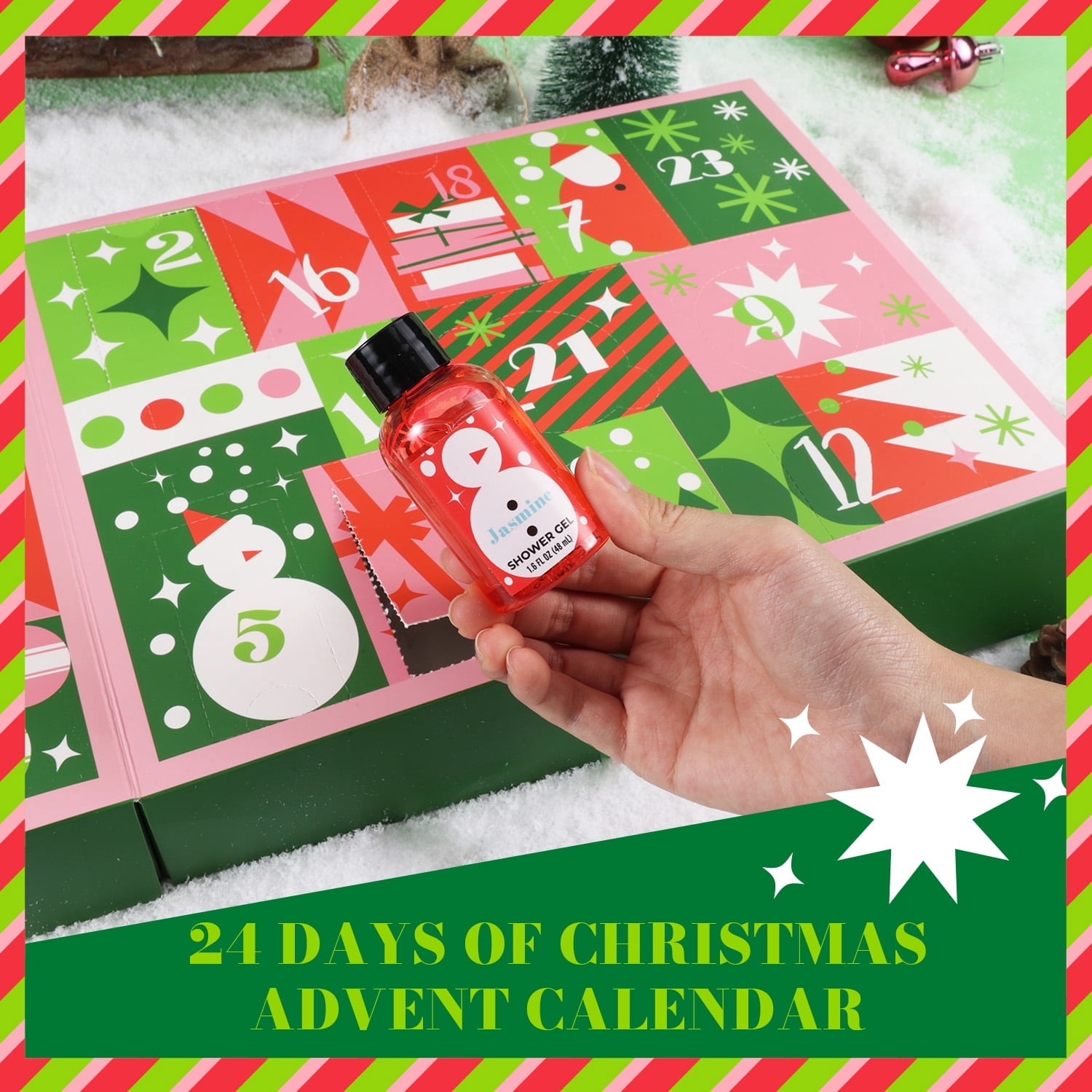 Advent Calendar 2025 with 24pcs Countdown to Christmas Day Gift Sets for Women, Xmas Bath & Body Spa Gift Baskets for Her