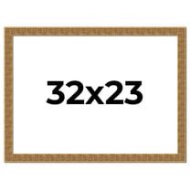 32x23 Frame Black and Gold Distressed Solid Wood Sonoma Picture Frame | 1.625 Inch Moulding Width |