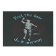 thumbnail image 1 of Astronaut Cutting Board, Feel the Fear and Do It Anyway Astronaut in Space with Red Circles Dangerous, Decorative Tempered Glass Cutting and Serving Board, Small Size, Black Grey Red, by Ambesonne, 1 of 1