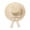 C, variant on Gardening Hat for Men Women Flat Top Linen Like Hat Ribbon Bowknot Cool Sun Hat Semi Visor