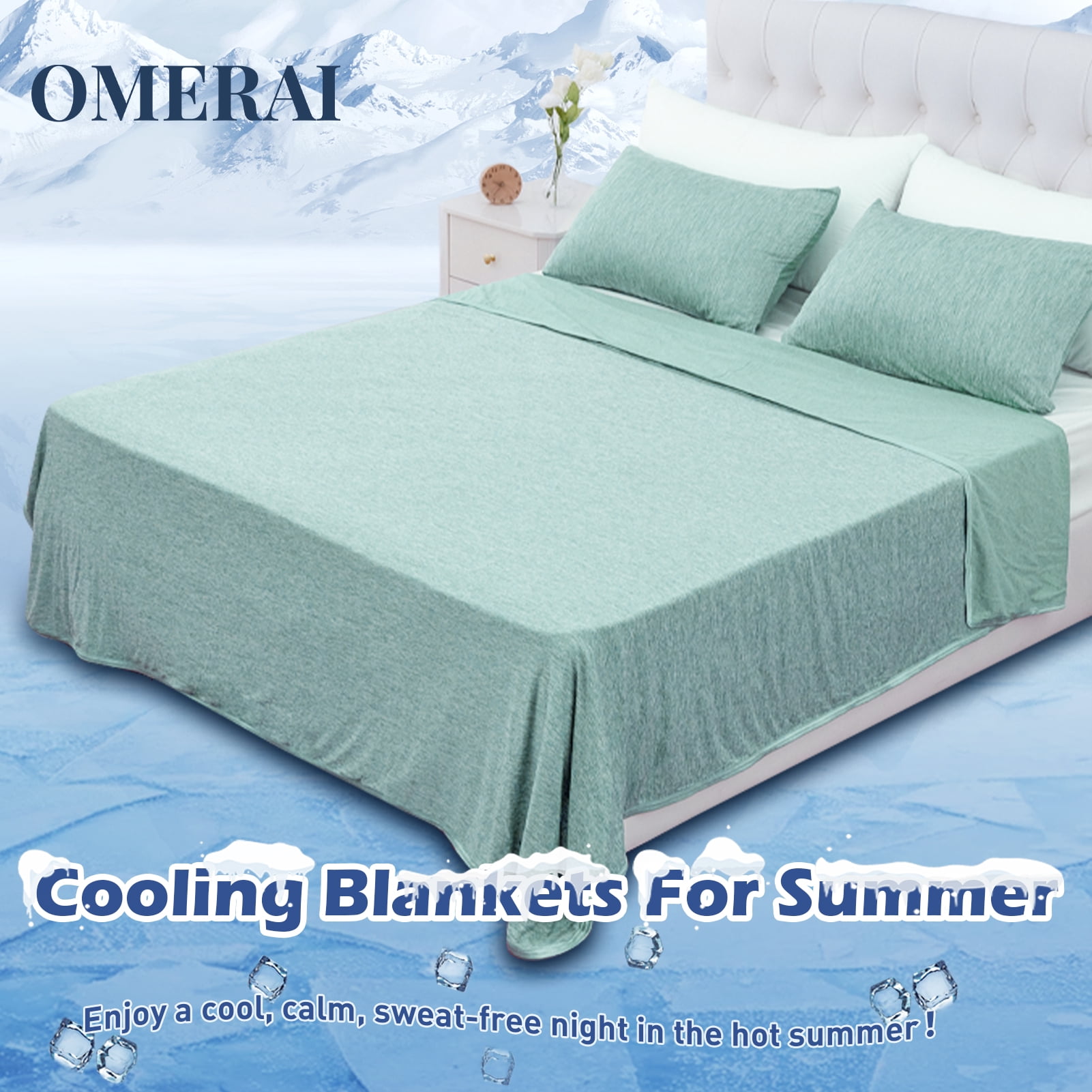 Omerai Cooling Blanket For Hot Sleepers Lightweight Summer Cold Thin