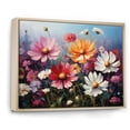 thumbnail image 2 of Designart "Vibrant Petal Revelry" Flower Floater Framed Wall Art Living Room, 2 of 5